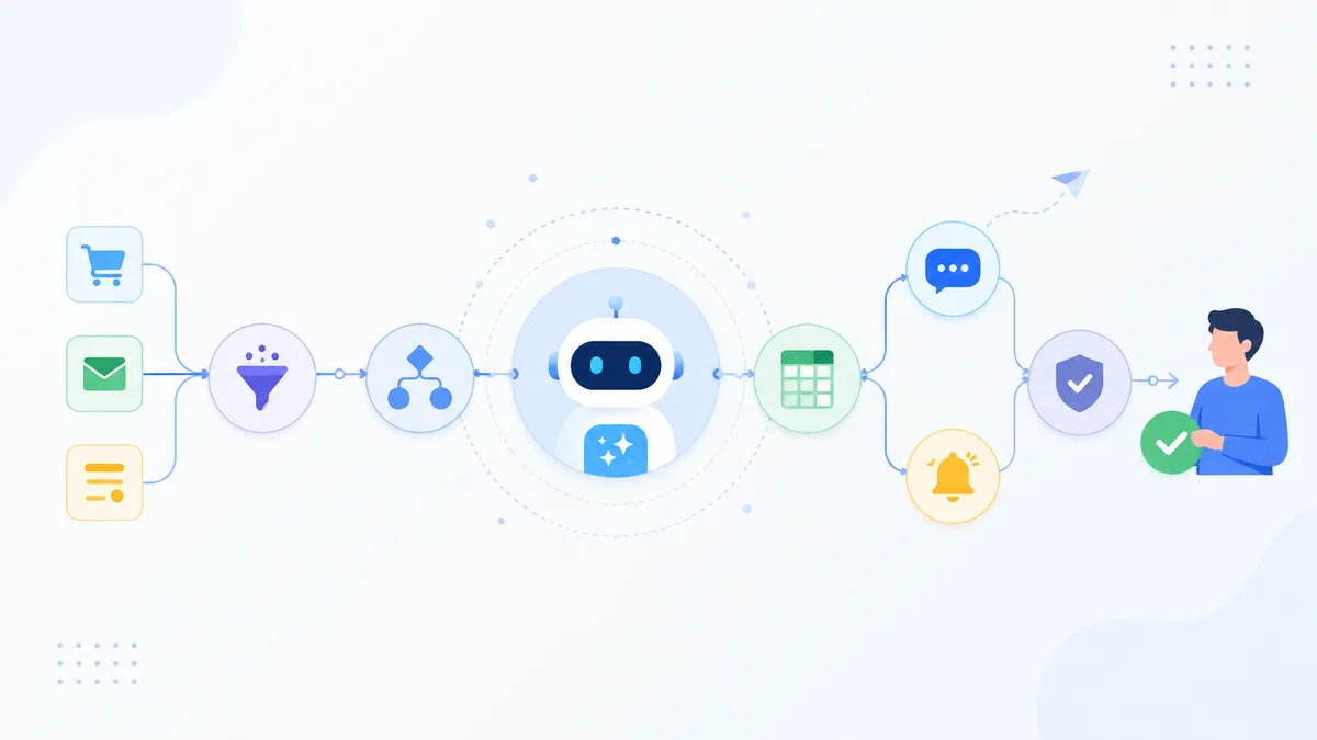 Schéma d’automatisation numérique avec validation humaine
